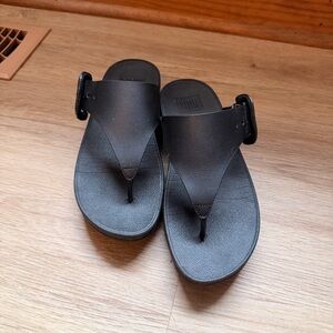 Fitflop Black Leather Sandals